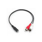 Cavo adattatore audio stereo da jack femmina da 3,5 mm a doppio RCA, 0,2 m