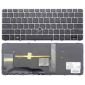 Tastiera per notebook per HP EliteBook 725 G3 820 G3 con pointstick con cornice argento