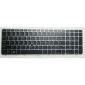 Tastiera per notebook HP EliteBook 850 G3 G4 ZBook 15u G3 con puntatore cornice argento retroilluminata