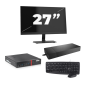 Lenovo ThinkCentre M700 USFF - Intel Core i3-6a Generazione - 8GB RAM - 256GB SSD - Windows 11 + 1x monitor da 27 pollici