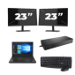 Lenovo ThinkPad A485 - AMD Ryzen 5 2500U - 14 pollici - 8GB RAM - 256GB SSD - Windows 11 Home + 2x 23 pollici Monitor