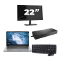 Lenovo ThinkPad T14 Gen 1 - AMD Ryzen 5 PRO 4650U - 14 pollici - 8 GB di RAM - SSD da 256 GB - Windows 11 Home + 1 monitor da 22 pollici