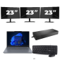 Lenovo ThinkPad X13 - AMD Ryzen 3 PRO 4450U - 13 pollice - 8GB RAM - 256GB SSD - Windows 11 Home + 3x 23 pollice Monitor