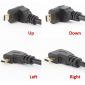 Cavo da micro HDMI maschio a HDMI femmina ad angolo sinistro, 17 cm