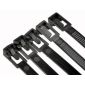 5 fascette per cavi richiudibili riutilizzabili nere da 8 x 250 mm