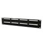 Pannello patch Cat.6 a 48 porte con gestione dei cavi posteriore