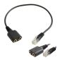 Convertitore con doppio jack audio da 3,5 mm femmina a maschio RJ9