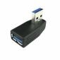 Adattatore USB 3.0 A da maschio a femmina verticale ad angolo di 90 gradi a sinistra