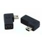 Adattatore Mini USB femmina-maschio, angolo di 90°, destro