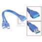 Doppia USB 3.0 A maschio a connettore maschio a 20 pin