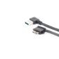 Cavo convertitore da USB 3.0 ad angolo retto a Micro USB B 3.0 ad angolo retto, 27 cm