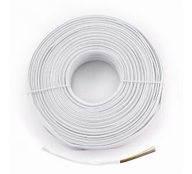 Cableexpert Beige Cavo telefonico piatto, filo intrecciato, 100 metri
