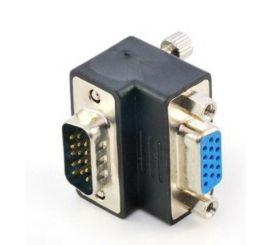 15 Adattatore per cambio genere HD VGA, angolo di 90°, femmina-maschio