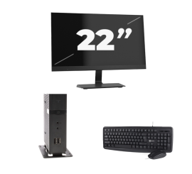 Atrust t176 USFF - Intel Atom x5-E8000 - 8GB RAM - 256GB SSD - Windows 11 + 1x 22 pollici Monitor