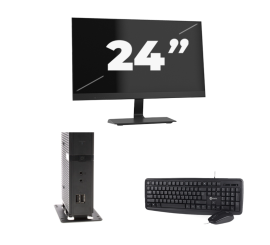 Atrust t176L USFF - Intel Atom x5-E8000 - 8GB RAM - 256GB SSD - Windows 11 + 1x 24 pollici Monitor