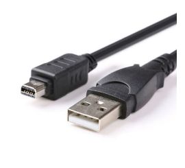 Cavo dati USB compatibile da 12 pin per Olympus Evolt E520 E330 e così via. Lunghezza: 150 cm