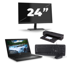 Dell Latitude 7390 - Intel Core i7-8a generazione - 13 pollici - 8 GB di RAM - SSD da 256 GB - Windows 11 + 1x monitor da 24 pollici