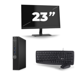 Dell Optiplex 3070 Micro USFF - Intel Core i5-9a generazione - 8 GB di RAM - SSD da 256 GB - Windows 11 + 1 monitor da 23 pollici