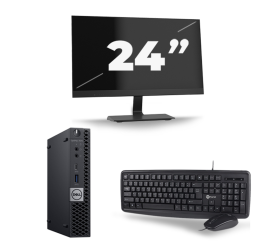 Dell Optiplex 7070 Micro USFF - Intel Core i5-9a generazione - 8 GB di RAM - SSD da 256 GB - Windows 11 + 1 monitor da 24 pollici