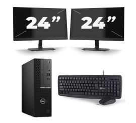 Dell OptiPlex 7080 USFF - Intel Core i5-10a generazione - 8 GB di RAM - SSD da 256 GB - Windows 11 + 2 monitor da 24 pollici