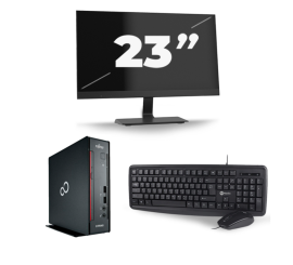 Fujitsu Esprimo Q556/2 USFF - Intel Core i5-7a generazione - 8GB RAM - 256GB SSD - Windows 11 + 1x Monitor 23 pollici