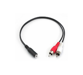 Cavo adattatore audio stereo da jack femmina da 3,5 mm a doppio RCA, 0,2 m