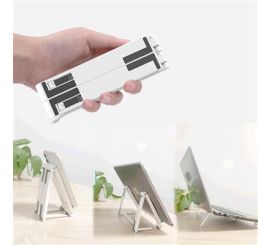Supporto pieghevole in alluminio per tablet, laptop e telefono