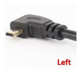 Cavo Mini HDMI maschio a HDMI femmina ad angolo sinistro, 17 cm