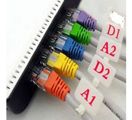 Etichette per cavi da 50 pezzi, miscelazione colori, 3 * 120 mm