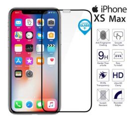 Proteggi schermo in vetro temperato 3D per iPhone XS Max 9h - Nero