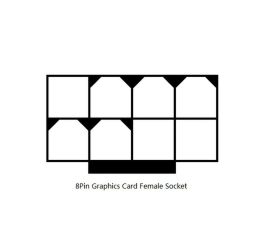 Convertitore di alimentazione per scheda grafica da 8 pin a 2*6 pin, M/F