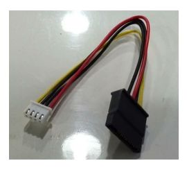 Cavo di alimentazione floppy FDD femmina a 4 pin a SATA femmina a 15 pin, 20 cm