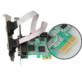Scheda controller seriale/parallela DIEWU PCI-E con staffa a basso profilo