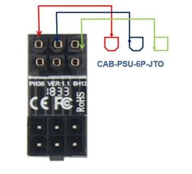 Scheda grafica a 6 pin Porta PSU Adattatore girevole a 180 gradi F/M, uscita