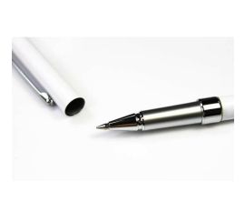 Penna stilo universale e penna a sfera ordinaria per schermi capacitivi-Bianco