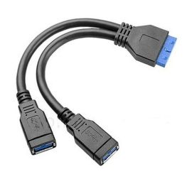 Doppia porta USB 3.0 A femmina a 20 pin femmina