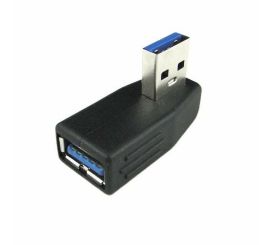 Adattatore USB 3.0 A da maschio a femmina verticale ad angolo di 90 gradi a sinistra