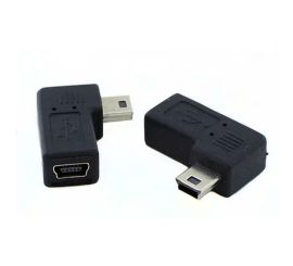 Adattatore Mini USB femmina-maschio, angolo di 90°, destro