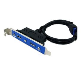 Staffa USB 3.0 a 2 porte, 20 pin (con un pin vuoto)