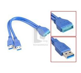 Doppia USB 3.0 A maschio a connettore maschio a 20 pin