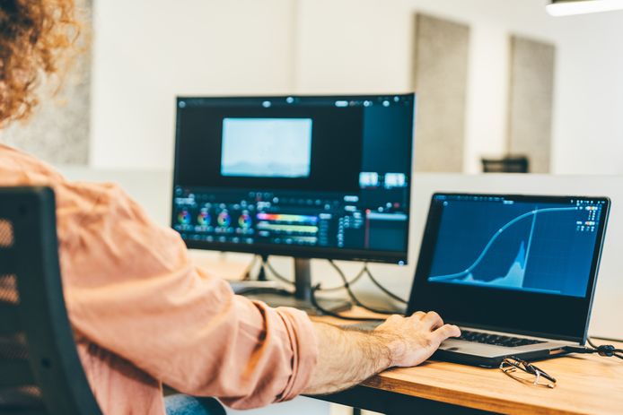 laptop met monitor